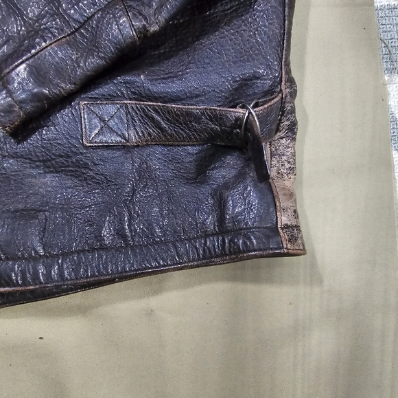 Golden Hawk Men Vintage Leather Jacket - Picture 8 of 10